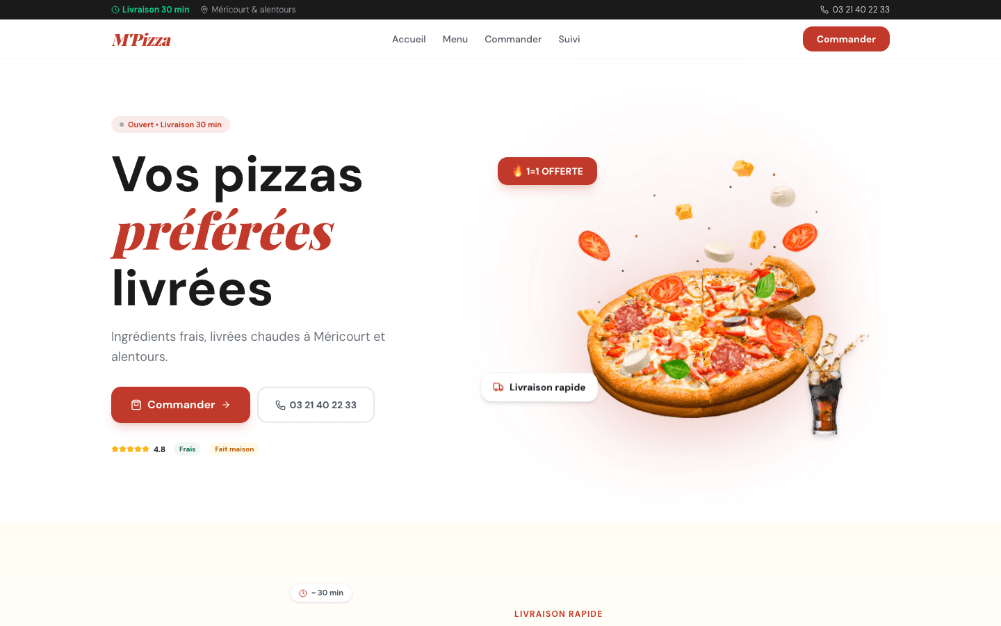 Site web de commande en ligne